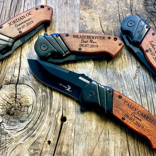 Engraved Pocket Knife for Groomsmen Personalized Pocket Knife Etsy