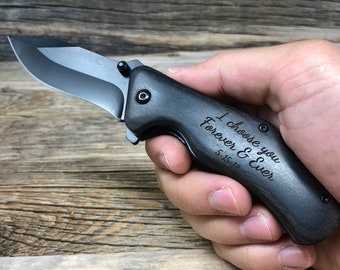 Personalized Knife, Gift for Groomsmen, Pocket Knife, Engraved Folding Hunting Knives, Groomsman Gift, Custom Knives, Groomsmen Knives