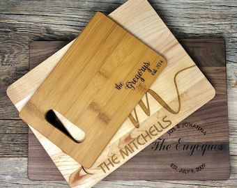 Personalized Cutting Board, Wedding Gifts, Wood Cutting Board, Monogram Cutting Board, Housewarming Gift