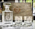Personalized Whiskey Decanter and Glasses with Gift Box, Engraved Barware Valentine's Day Gift for Husband, Boyfriend or Dad Anniversary