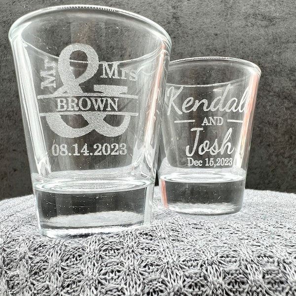 Engraved Shot Glass Etsy