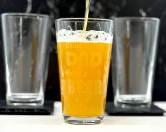 Regalo personalizado para el Día del Padre - Vaso de cerveza grabado - Vaso de cerveza para el Día del Padre - Regalos para papá - Regalos personalizados para él - Regalos para papá