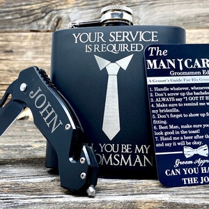 Personalized Groomsmen Gift, Custom Groomsmen Gifts, Groomsman Proposal Ideas, Groomsman Set, Groomsmen Knife, Groomsmen Flask Engraved