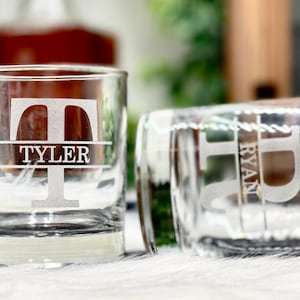 Personalized Whiskey Glasses for Groomsmen Proposal Gift Ideas Custom Glasses and Wedding Party Favor Gifts image 4