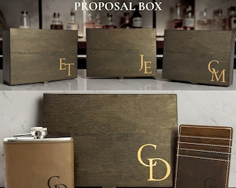 Groomsman Proposal Box – Personalized Gift Set with Flask & Wallet, Best Man Thank You Gift