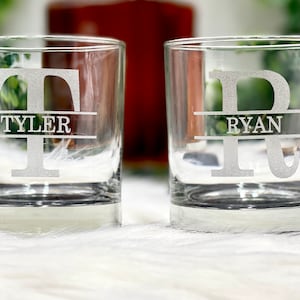 Personalized Whiskey Glasses for Groomsmen Proposal Gift Ideas Custom Glasses and Wedding Party Favor Gifts image 5