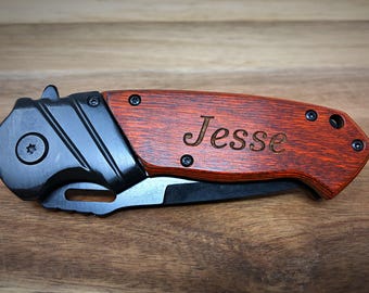 Pocket Knife, Gift for Him, Personalized Engraved Knives, For Groomsmen, Gift for Boyfriend, Groomsman Gift, Dad Gift