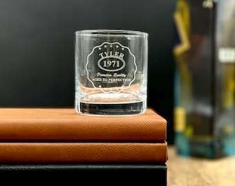 Personalized Whiskey Glass - Engraved Birthday Whiskey Glass - Birthday Gifts for Him - Birthday Gifts - Men Birthday Gift - Gifts for Him