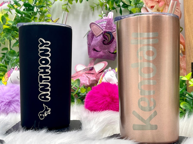 Engraved Easter Gift for Kids Stainless Steel 12 oz Tumbler Cup and Jewelry Case Gifts for Girls image 9