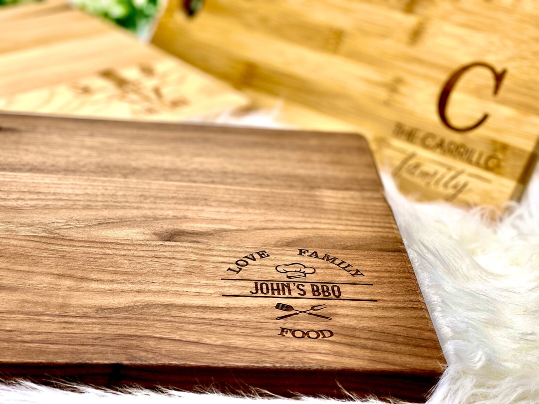 Personalized ENGRAVED CUTTING BOARDS Custom Gifts for Her Birthday