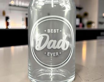 Father's Day Can Glass, Beer Glass for Dad, Cool Dad Gift, Gift for Him