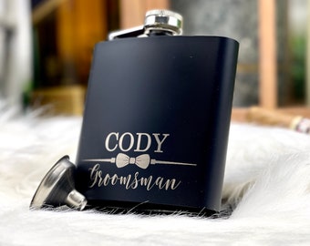 Engraved Flasks for Groomsmen, Groomsmen Proposal Gift, Bachelor Party Gift Ideas, Best Man Personalized Gift, Engraved Hip Flask Gifts