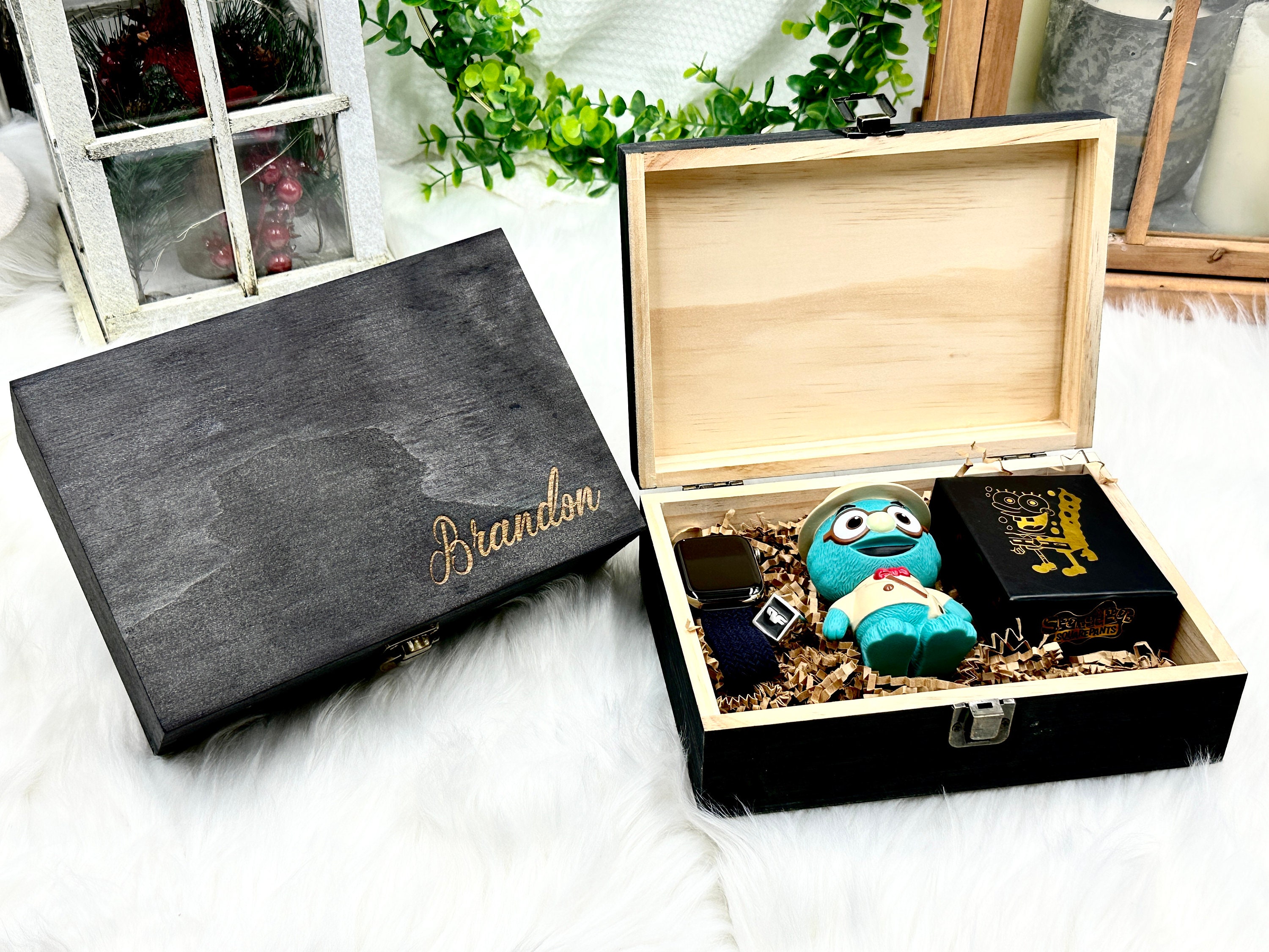 Personalized MEMORY BOX Engraved Wood Box Gift for Boyfriend, Custom ...