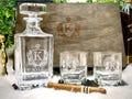 Whiskey Decanter Personalized Men's Gift Set - Gift for Husband, Anniversary Gift, Birthday Gifts for Men, Dad Gift Decanter Whiskey Glasses