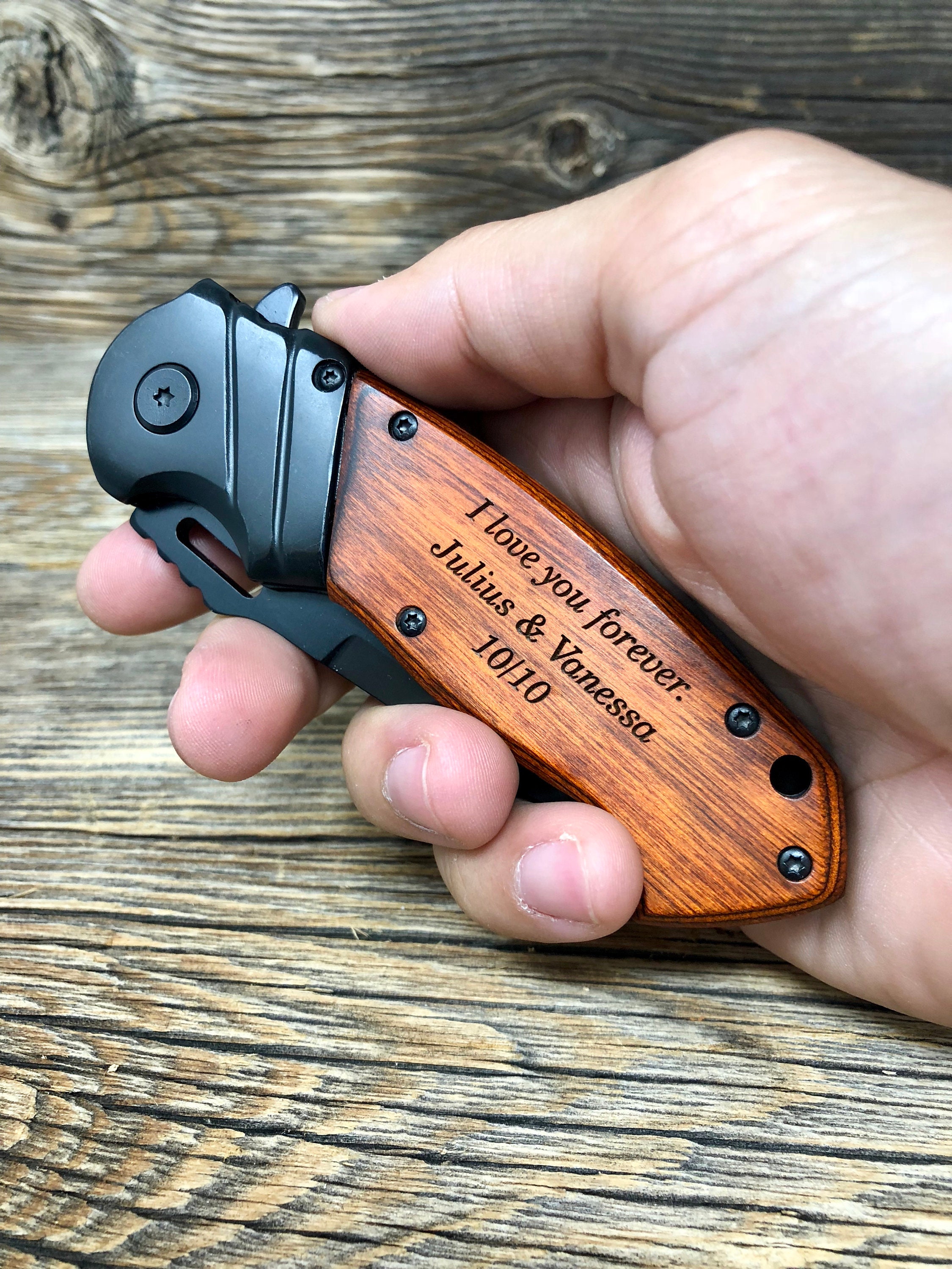 Mens Gift Pocket Knife Christmas Gift Husband Gift Etsy