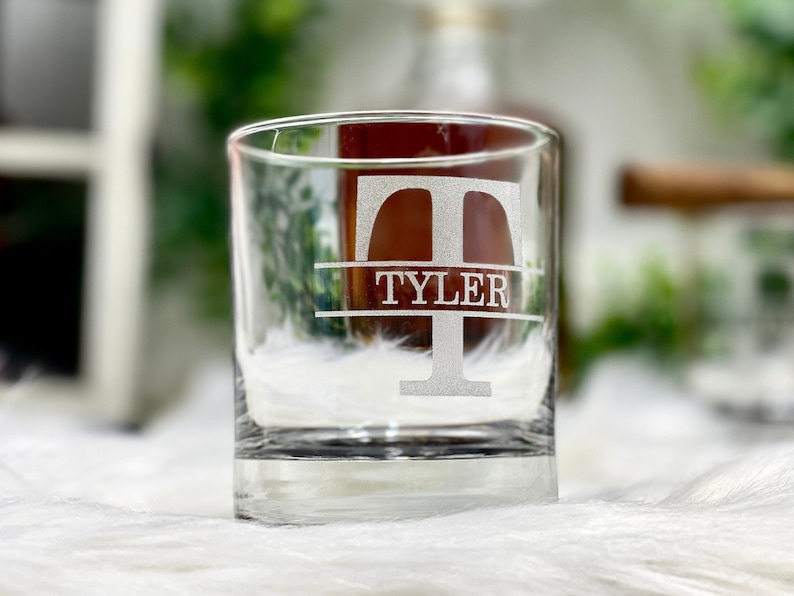 Personalized Whiskey Glasses for Groomsmen Proposal Gift Ideas Custom Glasses and Wedding Party Favor Gifts image 1