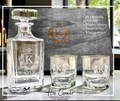 Personalized Whiskey Decanter and Glasses with Gift Box, Engraved Barware Valentine's Day Gift for Husband, Boyfriend or Dad Anniversary