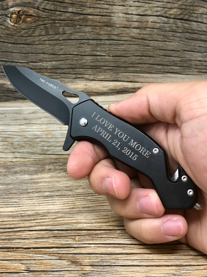 I Love You More Engraved Pocket Knife Gift for Boyfriend Etsy