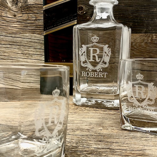 Groomsmen Gift Whiskey Decanter Set Groomsman Proposal Etsy