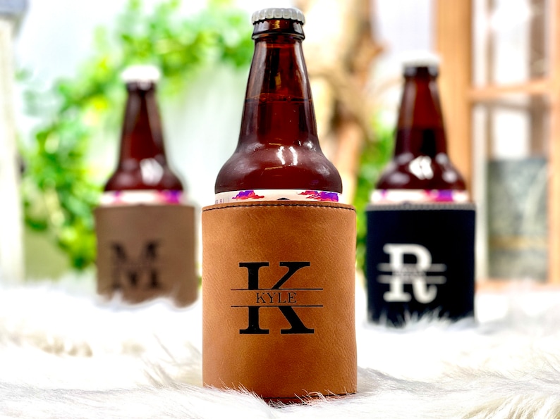 Can Cooler Gifts for Groomsmen - Engraved Bottle Holders, Wedding Party Gift, Best Man Proposal Gift, Personalized Mens Gift, Engraved Beer 