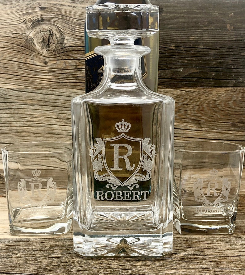 Groomsmen Gift Whiskey Decanter Set Groomsman Proposal Etsy