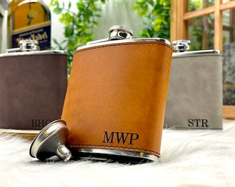 Personalized Groomsmen Gifts for Bachelor Party Engraved Hip Flasks Wedding Favors
