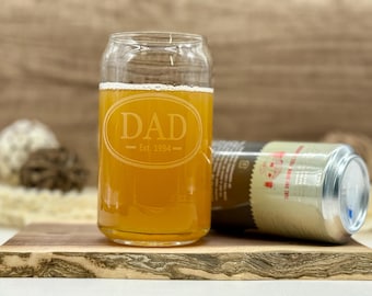 Personalized Can Glass for Dad - Father's Day Can Glass - Beer Can Glass for Dad - Personalized Dad Gift - Gifts for Dad - Gifts for him