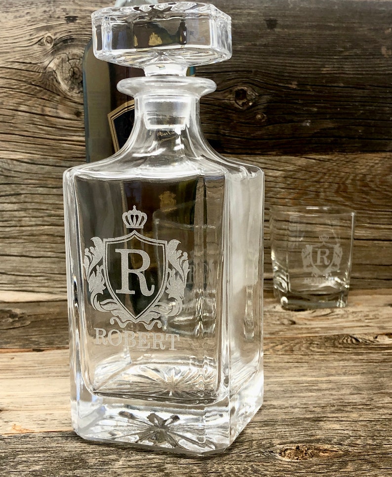 Groomsmen Gift Whiskey Decanter Set Groomsman Proposal Etsy