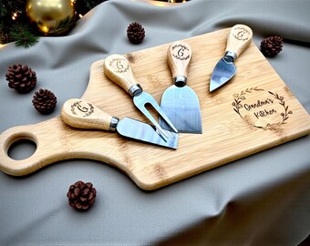 Engraved Charcuterie Board – Personalized Gift for Mom, Wife, or Couple, Custom Cheese Board for Hosting