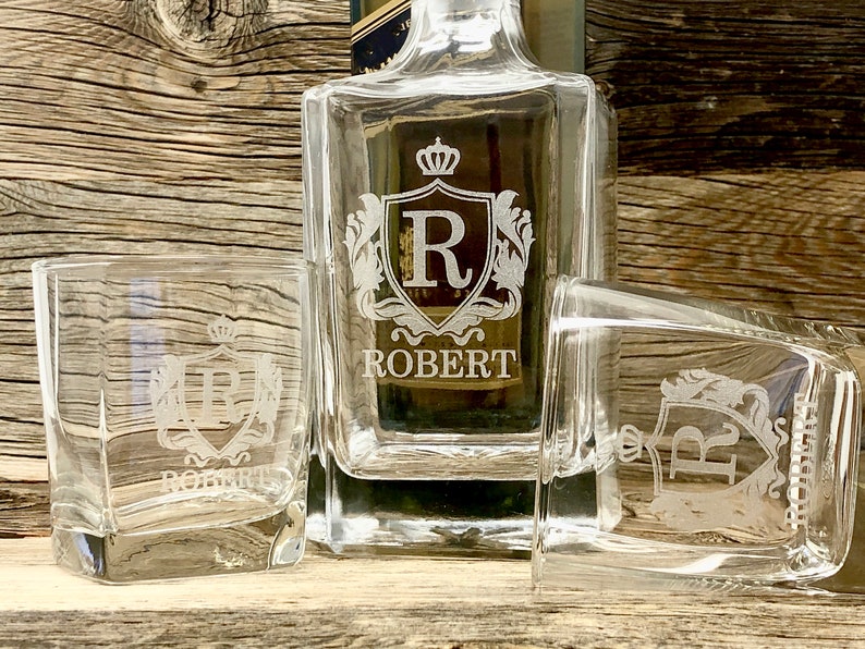 Groomsmen Gift Whiskey Decanter Set Groomsman Proposal Etsy