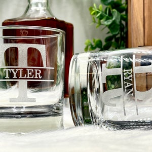 Personalized Whiskey Glasses for Groomsmen Proposal Gift Ideas Custom Glasses and Wedding Party Favor Gifts image 3