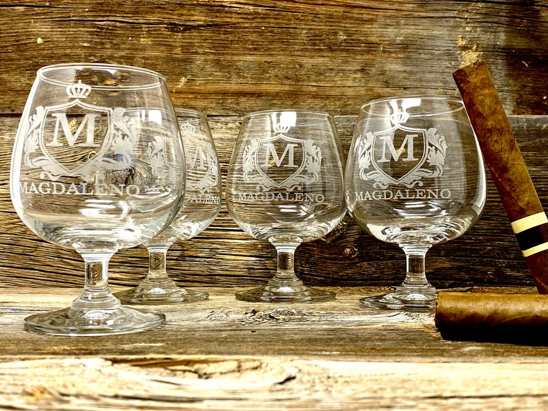 Personalized Brandy Glass Cognac Glass Brandy Snifter Gift Etsy