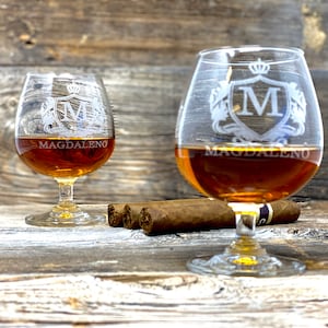 Personalized Brandy Glass - Cognac Glass, Brandy Snifter, Gift for Him ...