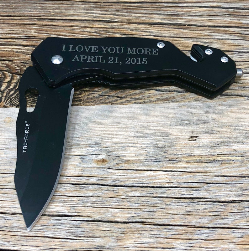 I Love You More Engraved Pocket Knife Gift for Boyfriend Etsy