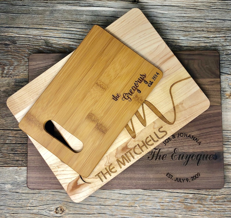 Couple Cutting Board Personalized Cutting Board Monogram Etsy