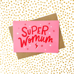 Carte d'anniversaire Super Womum/Womam