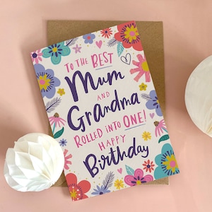 Cartão de aniversário para mãe e avó