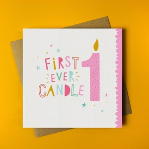 Cartão de aniversário de 1 ano