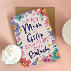 Carte d'anniversaire pour maman et grand-mère