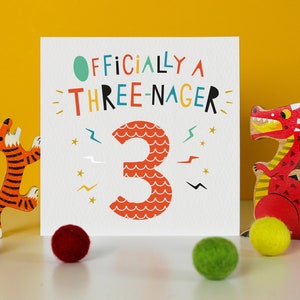 Officieel een verjaardagskaart voor drie kinderen