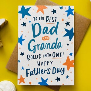 Carte pour la fête des pères, papa et grand-mère