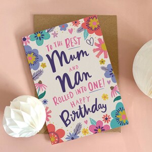 Carte d'anniversaire pour maman et grand-mère