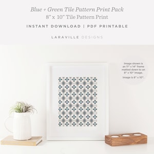 Tile Prints, Digital Art, Digital Wall Art Prints, Digital Art Download, Set of Prints, Printable Wall Art, 8x10 Art Print, 5x7 Art Print
