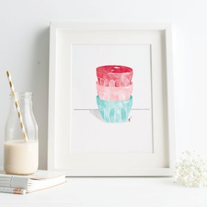 Watercolor Kitchen Prints, Watercolor Kitchen Utensils Print, Watercolor Printable Wall Art, Kitchen Wall Art Print, Instant Download, PDF