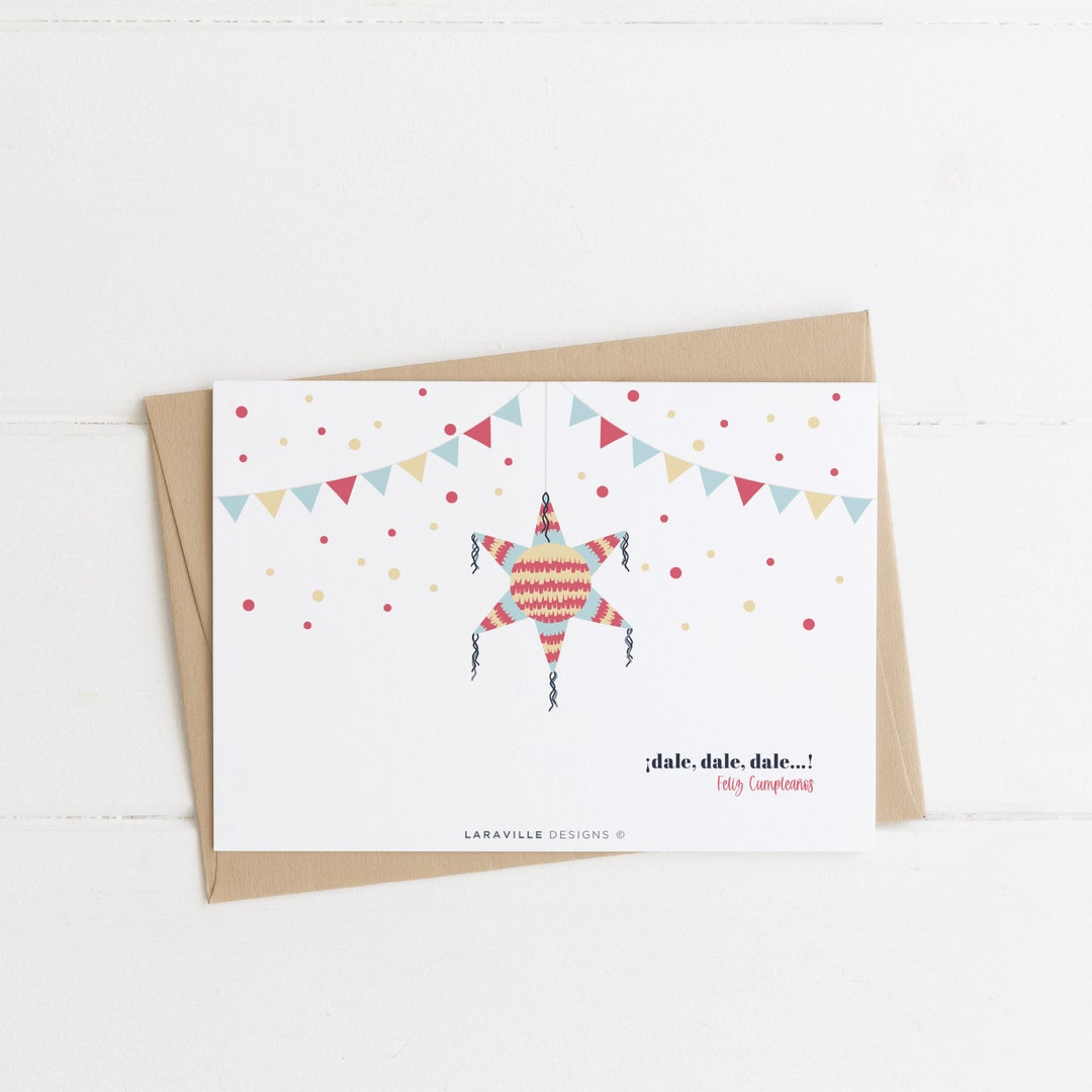 Spanish Greeting Cards Spanish Birthday Cards Felicidades Etsy