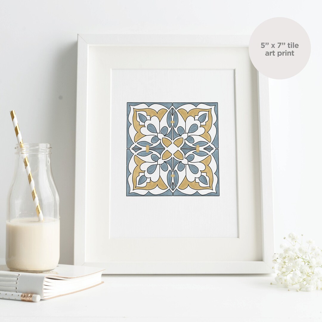 Tile Print Wall Art, Digital Tile Wall Art, Tile Prints, Digital Tile
