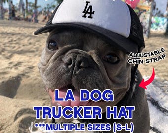 LA Dodgers Dog Hat: MLB Dog Foam Trucker Hat | Canine Hat With Chin Strap - Breathable Sun Protection for Stylish Pups