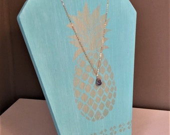 Golden Pineapple Necklace Display
