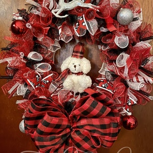 Christmas Puppy Wreath