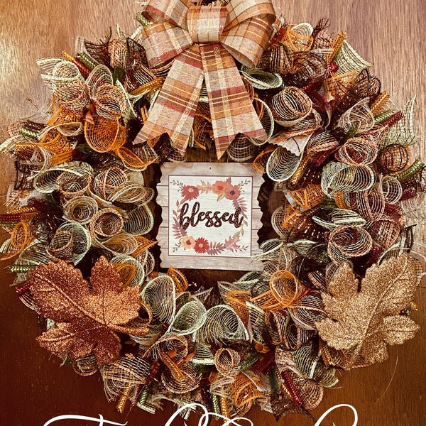 Fall Thanksgiving wreath